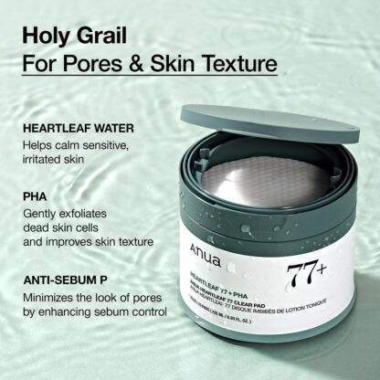 Heartleaf 77 Toner Pads – Mild Exfoliating Facial Pads for Glass Skin | Hydrating Pore Care | 70 Pads - Image 5
