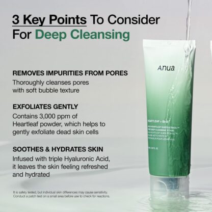 Heartleaf Quercetinol Pore Deep Cleansing Foam – 150ml / 5.07 fl oz - Image 5