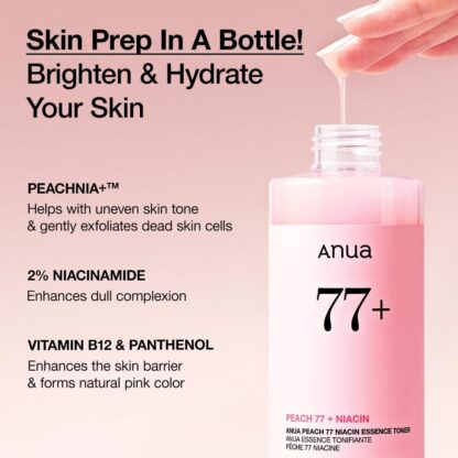 Peach 77 Niacin Essence Toner – 250ml / 8.45 fl oz - Image 5