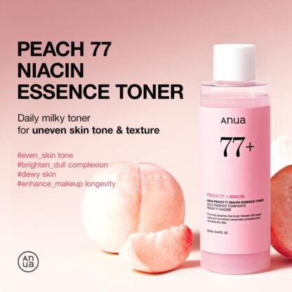 Peach 77 Niacin Essence Toner – 250ml / 8.45 fl oz - Image 4