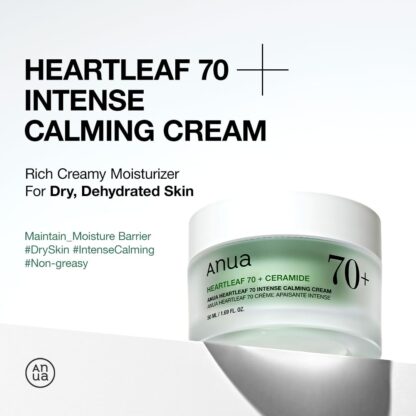 Heartleaf 70 Intense Calming Cream – 50ml / 1.69 fl oz - Image 4