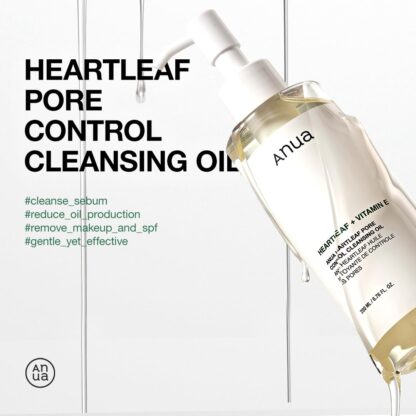 Heartleaf Pore Control Cleansing Oil – Gentle Korean Oil Cleanser for Makeup & Blackhead Removal | 6.76 fl oz (200ml) - Image 4