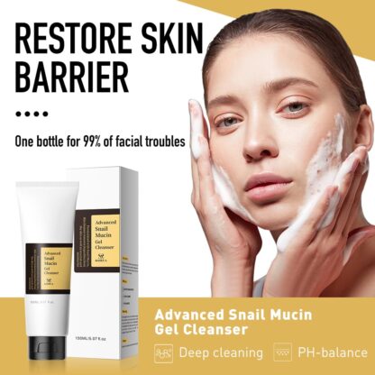 Snail Mucin Gel Cleanser – Hydrating Korean Face Wash for All Skin Types – 120ml - Image 4