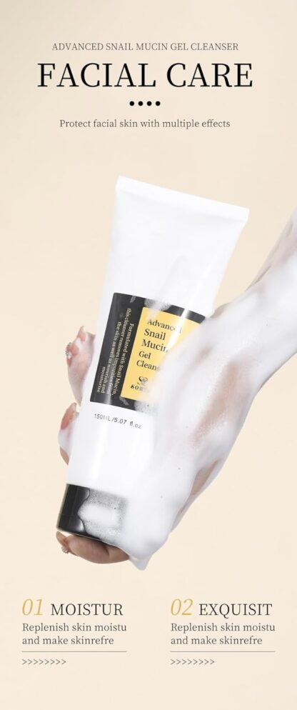 Snail Mucin Gel Cleanser – Hydrating Korean Face Wash for All Skin Types – 120ml - Image 8