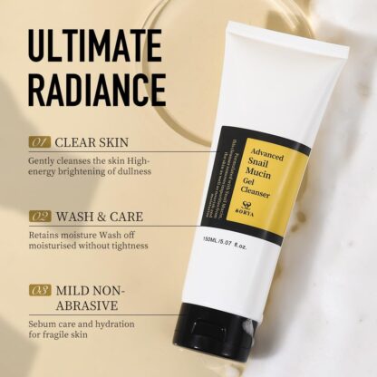 Snail Mucin Gel Cleanser – Hydrating Korean Face Wash for All Skin Types – 120ml - Image 7