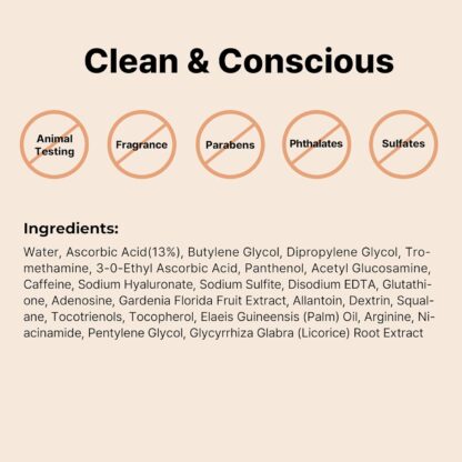 Pure Vitamin C 13% Serum – Brightening & Anti-Aging Korean Facial Serum 20ml - Image 7