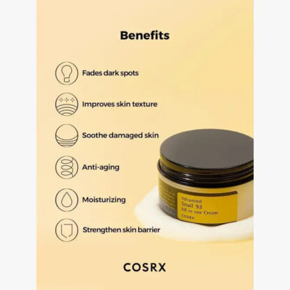 COSRX Snail 92 Cream – Hydrating & Repairing Moisturizer with 92% Snail Mucin - Image 4