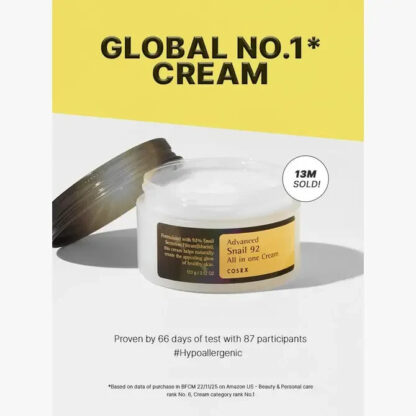 COSRX Snail 92 Cream – Hydrating & Repairing Moisturizer with 92% Snail Mucin - Image 5
